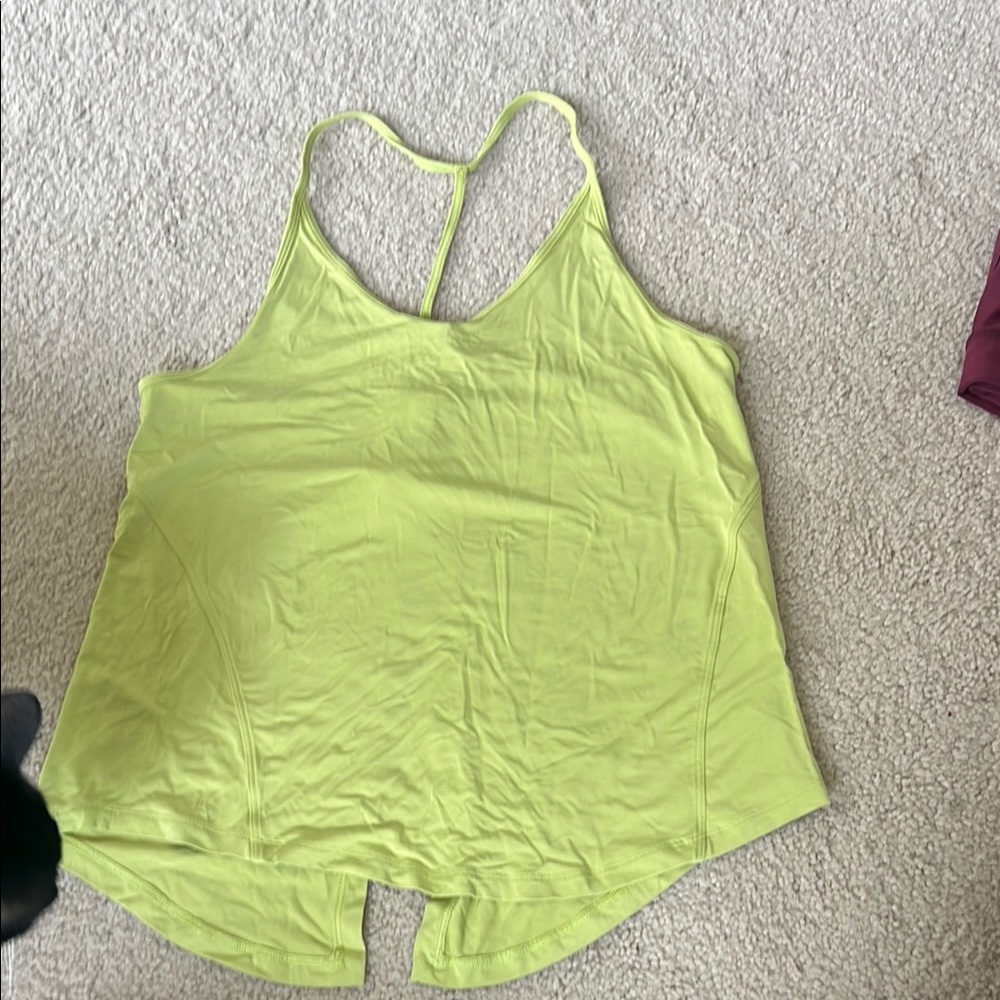 Lululemon Athletica Yellow Sleeveless Backless Tank Top